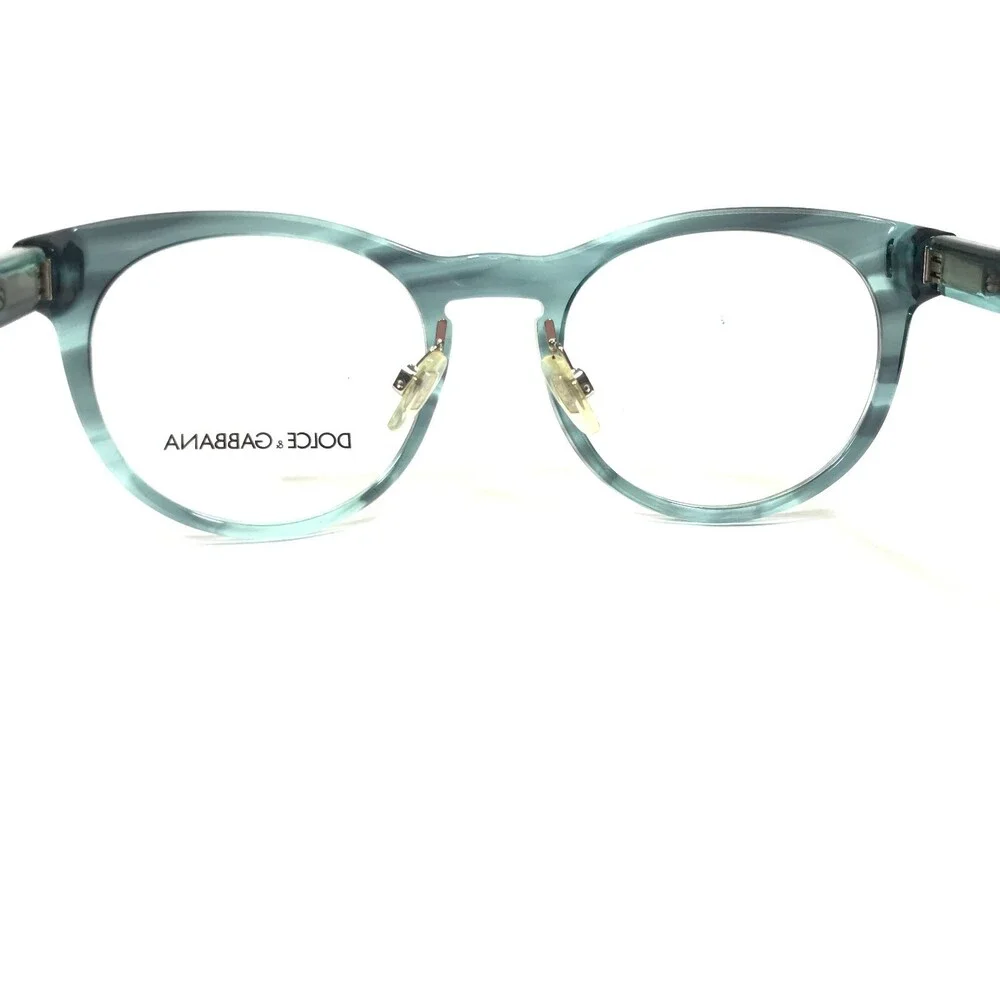 Dolce & Gabbana Eyeglasses Frames DG3240 3010 Blue Horn Round Full Rim 51-20-140